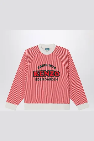 Kenzo /white striped sweatshirt in cotton