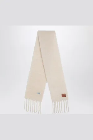 Loewe White wool and mohair scarf