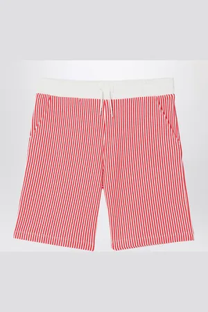 Kenzo /white striped Bermuda shorts in cotton