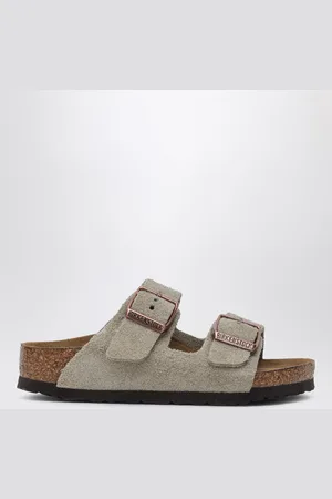 Birkenstock Taupe suede Arizona slide