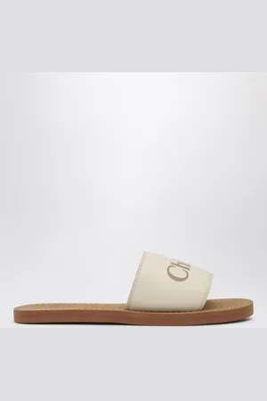 Chloé Ivory/beige clogs with logo