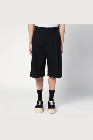 STUDIO NICHOLSON Black Bermuda shorts in cotton blend