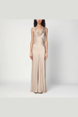 By Malina Leah dress in champagne colour satin
