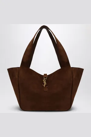 Saint Laurent Bea caramel colorued suede leather tote bag