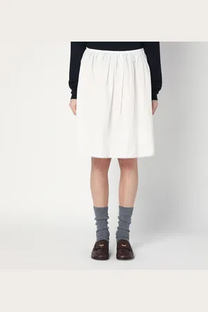 Miu Miu White poplin mini skirt