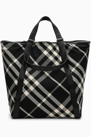 Burberry /calico cotton-blend tote bag with Check pattern