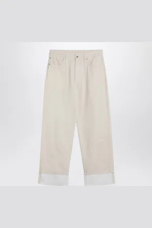 Bottega Veneta Meringue coloured turned up jeans