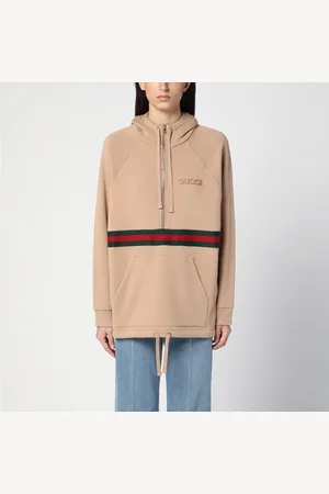 Gucci Beige sweatshirt with Web ribbon