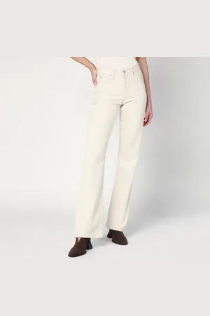 Calvin Klein Relaxed Flared beige jeans in linen blend