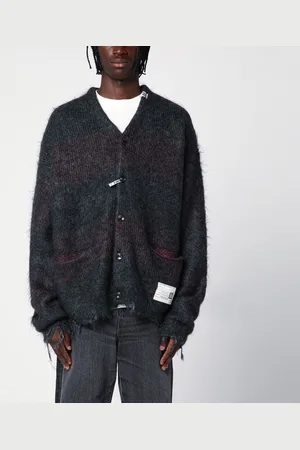 Maison Mihara Yasuhiro Dark grey cardigan in mohair blend