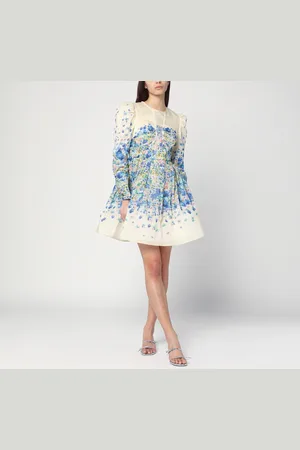 By Malina Leoni mini dress in linen and silk