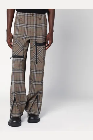 Burberry Cargo pants check pattern in silk blend