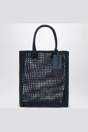 MANEBI Bag Panier navy raffia