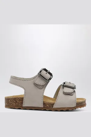 Il gufo Gray sandal in nubuck with strap