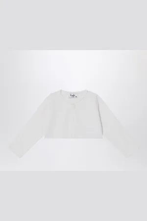 Il gufo Short wrap cardigan milk