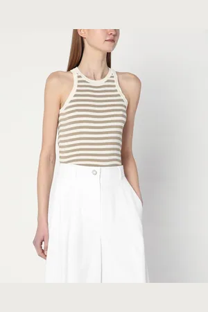Max Mara Striped cotton tank top