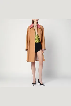 Prada Honey-coloured trench coat in cotton