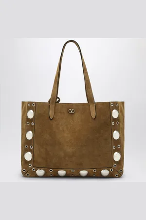 VALENTINO GARAVANI Medium Nellcôte Tote in Havana Suede