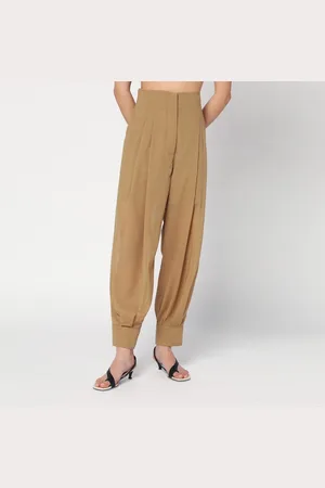 Philosophy Beige pleated wool-blend trousers