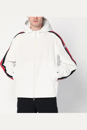 Moncler Zip-up jacket with blue/red bands