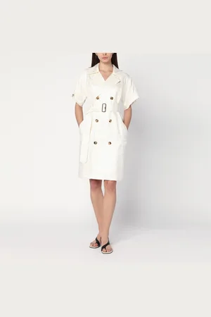 Burberry Ivory trench dress in viscose
