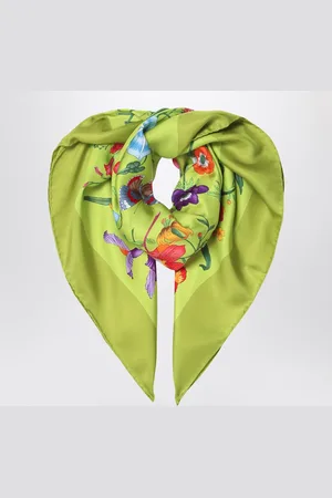Gucci Silk twill scarf printed in