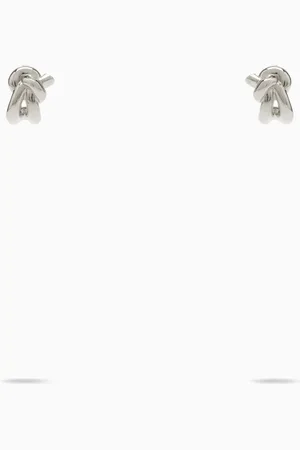 Bottega Veneta Knot-shaped silver earrings