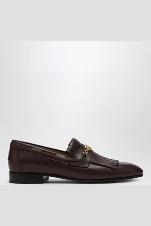 VALENTINO GARAVANI Moccasin Vlogo Signature coffee color with fringes