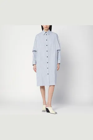Bottega Veneta Midi shirt dress with striped pattern