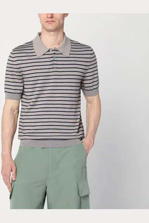 Loewe Polo with blue stripes in cotton blend