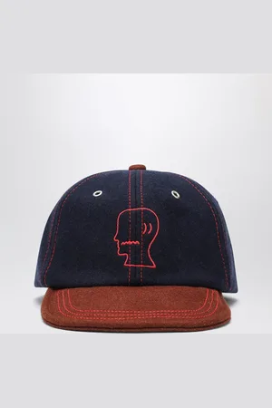 Brain Dead Navy flannel visor cap