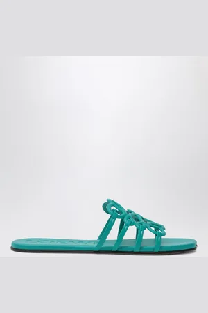 Loewe Petal Anagram turquoise sandal