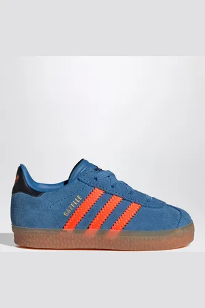 adidas Gazelle Focus Blue/Solar Orange Sneaker with elasticated laces