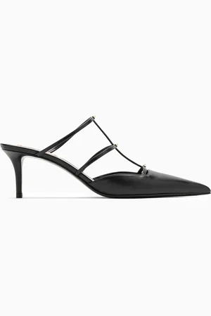 VALENTINO GARAVANI Leather Rockstud Wispy high mule