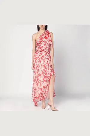 Victoria Beckham One-shoulder draped midi dress