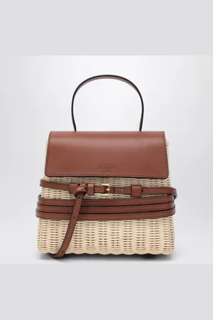 Moschino Tie Mie Bag in raffia and leather