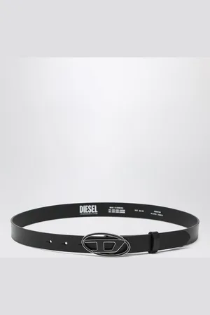 Diesel Leather belt with Oval D buckle