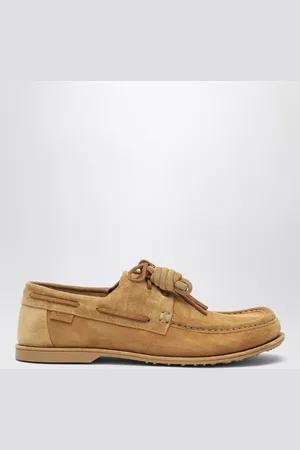 Loewe Campo boat shoe in tabacco suede