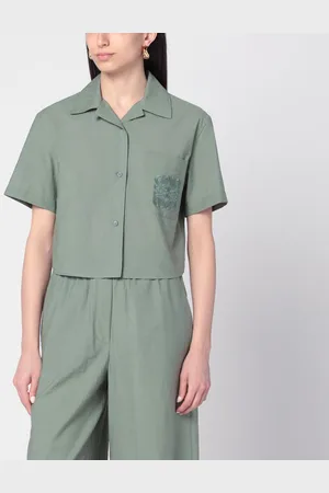 Loewe Short-sleeved shirt in sage color