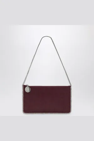 Stella McCartney Falabella Plum coloured clutched shoulder bag