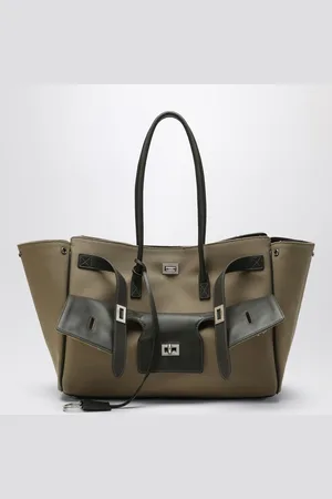 Balenciaga Carry All Bel Air Media bag in khaki canvas