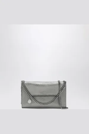 Stella McCartney Gray Falabella Wallet with shoulder strap
