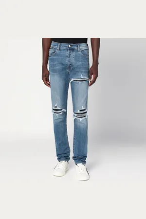 AMIRI Blue skinny jeans with rips