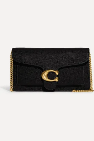Coach Tabby Chain Leather Clutch Bag