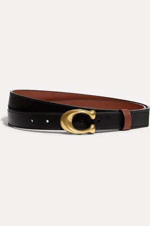 Coach 25MM Sculpted C Leather Reversible Belt
