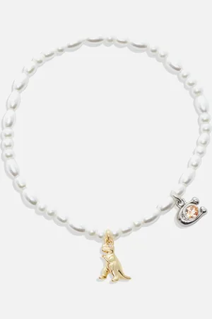 Coach Faux Pearl -Plated Charm Bracelet