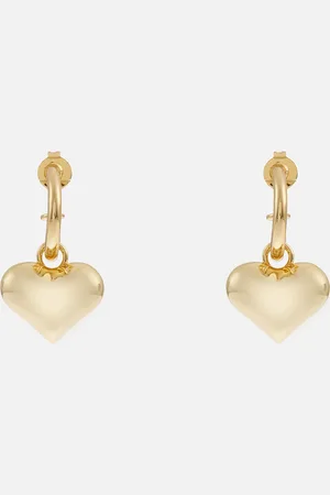 Crystal Haze Golden Hearts Gold-Plated Earrings