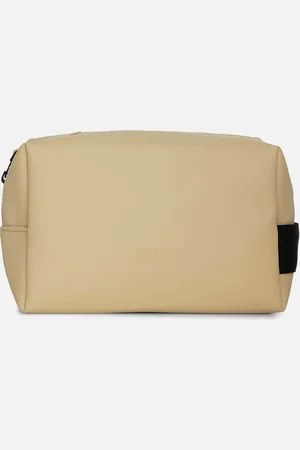 Rains Logo Faux Leather Wash Bag