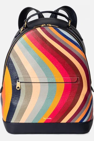 Paul Smith Swirl Striped Leather Backpack