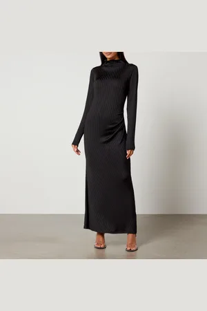 GOOD AMERICAN Shine Rib-Knit Midi Dress - XS